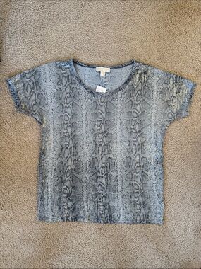 NWT Michael Kors Snake Print Sequin Top